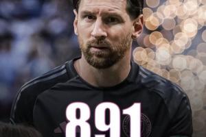 再战3年梅西今年各赛事48场41球，距千球里程碑109球指日可待