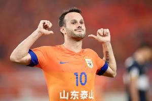 卡扎伊什维利攻入本赛季个人中超第23球，暂领跑射手榜