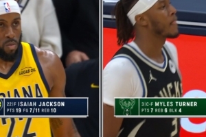 明知山有虎！以赛亚-杰克逊强攻字母哥打成2+1 率队紧咬比分